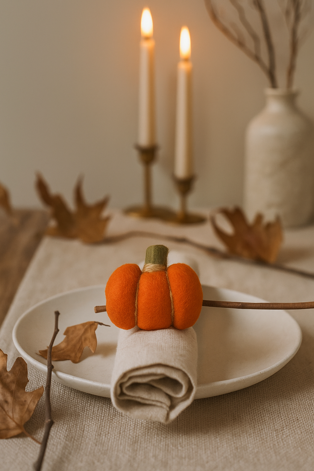Servilletero con Forma de Calabaza