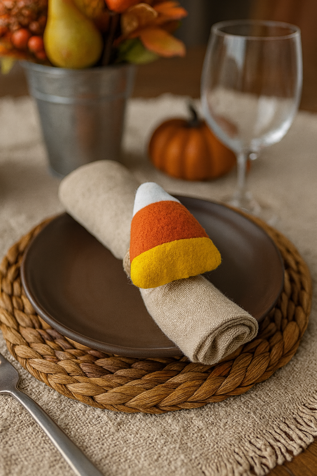 Servilletero con Forma de Candy Corn