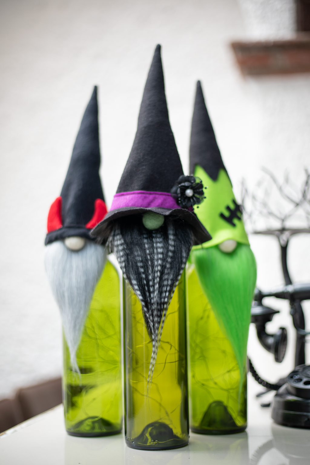 Gorros para Botella- Decoración Halloween y Regalos