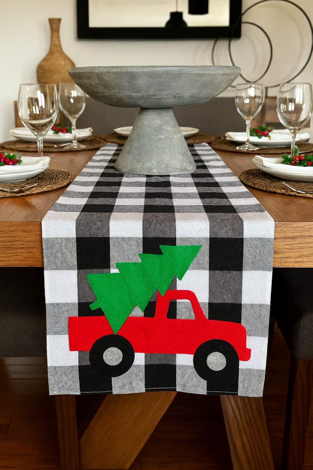 Truck- Camino de mesa Navidad