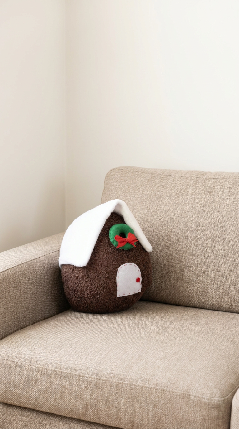 Casita- Cojín Decorativo Navidad