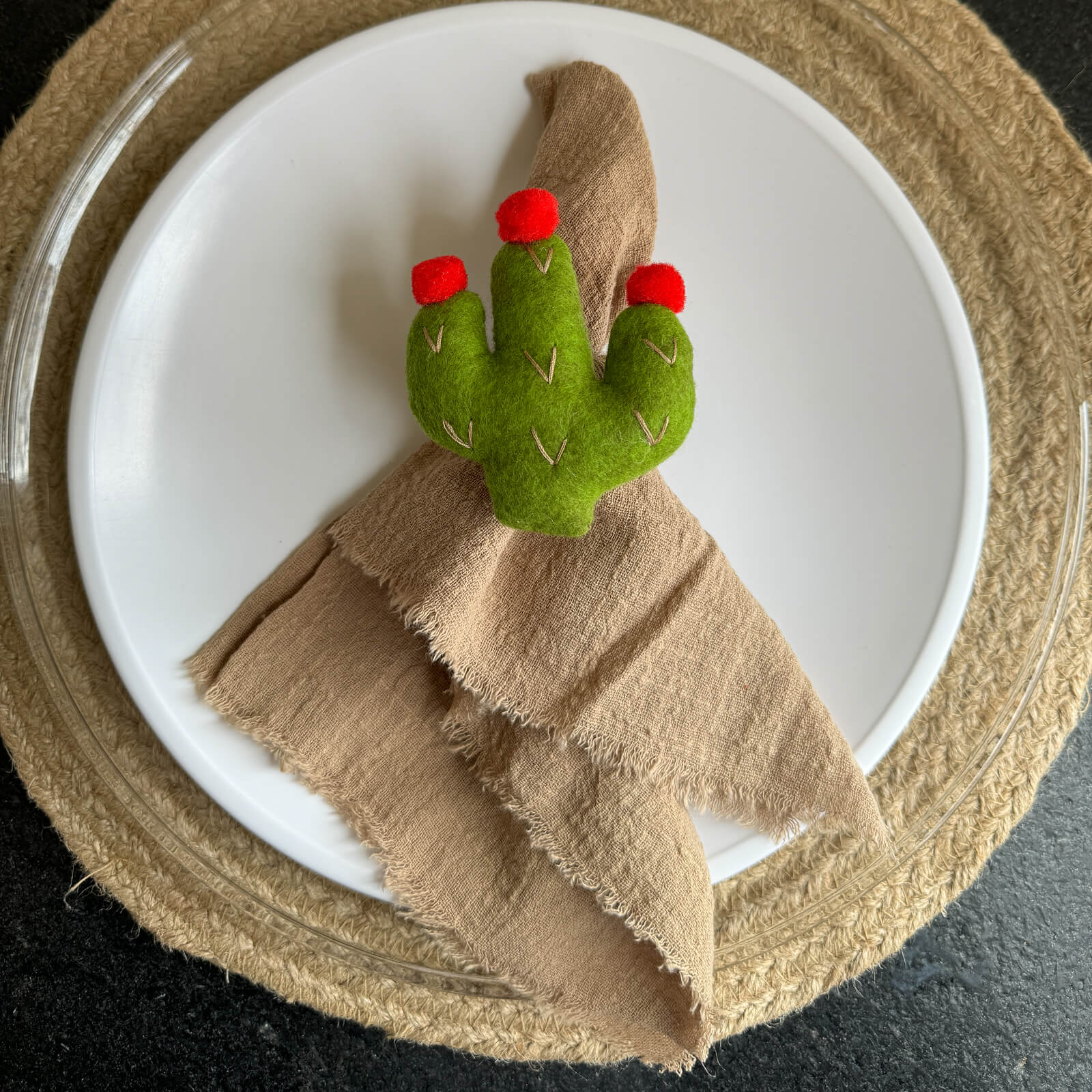Servilletero con Forma de Cactus