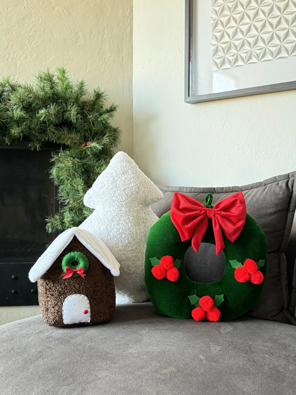 Casita- Cojín Decorativo Navidad